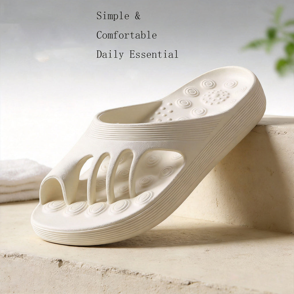 EVA Slip-On Sandals for Couples, Breathable Summer Men's Indoor and Outdoor Slippers, Non-Slip Massage Toe Separated Design, Casual Home Wear